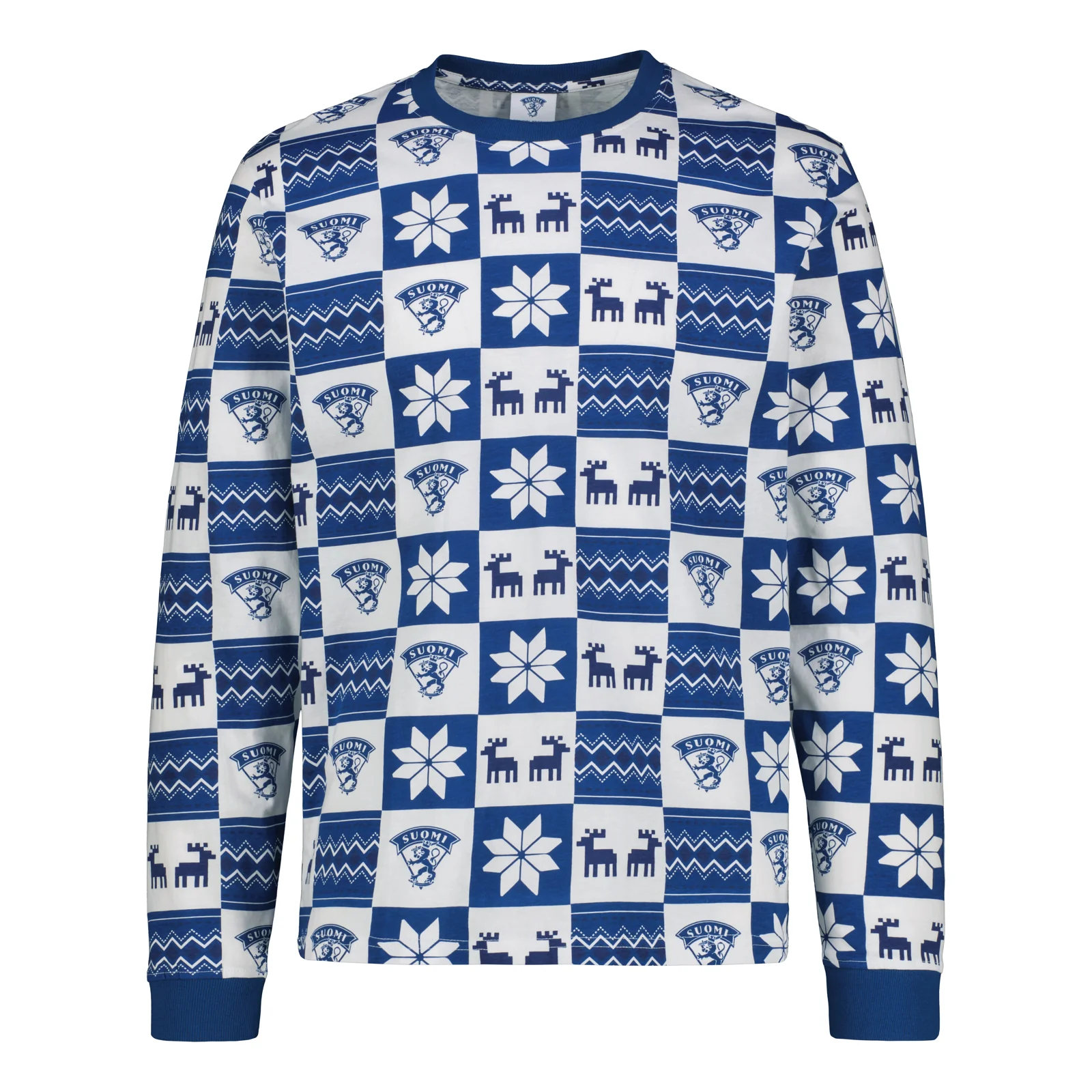 Leijonat lasten pyjamasetti, sinivalkoinen - Image 4